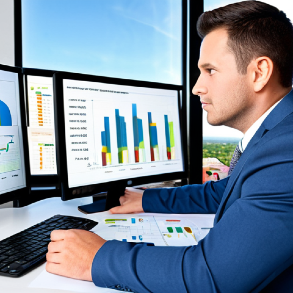 Analyzing Market Data**

"A professional-looking real estate agent, fully clothed in a stylish business casual outfit, reviewing charts and graphs on a large monitor displaying housing market trends, safe for work, appropriate content, modern office setting with a view of a suburban neighborhood, bright and professional lighting, perfect anatomy, correct proportions, natural pose, well-formed hands, proper finger count, family-friendly, modest clothing, professional."

**