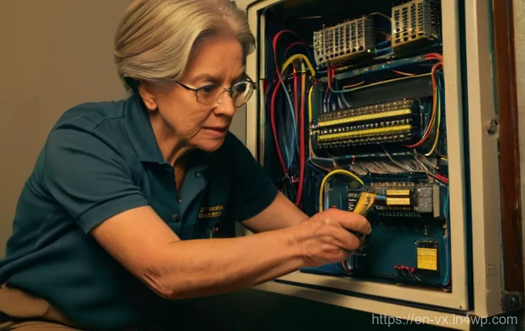 주택 구매 시 전기 수도 가스 시설 점검 방법 - **Electrical System Inspection in an Older Home:**
    "A professional, female home inspector, dress...