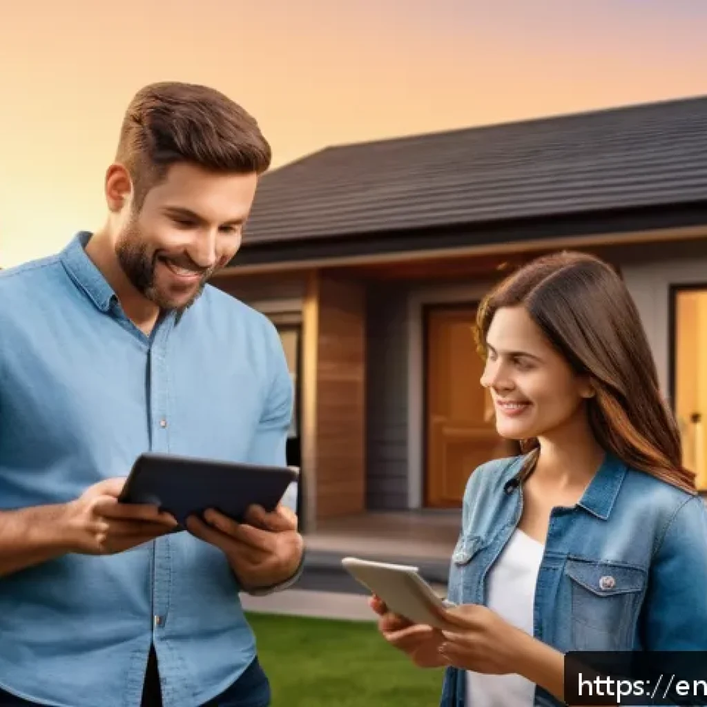 주택 구매 시 재정적 준비 체크리스트 - A cozy, modern family home exterior at sunset, with a welcoming front porch and well-maintained gard...