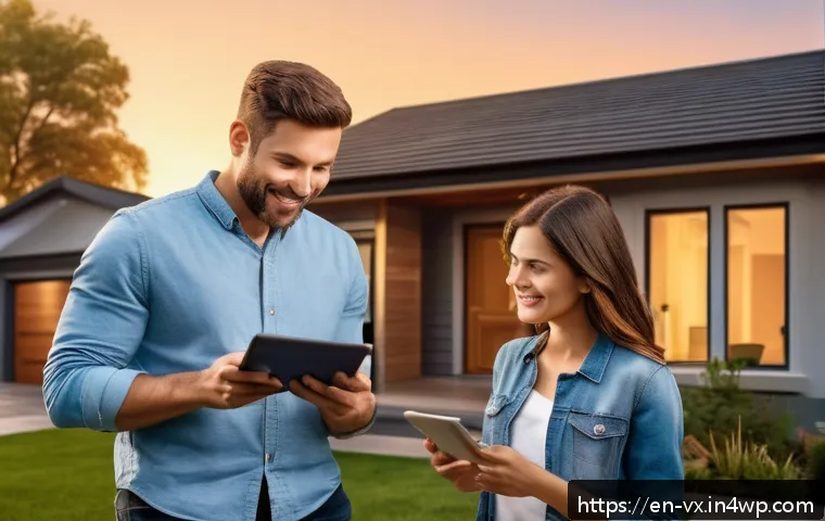 주택 구매 시 재정적 준비 체크리스트 - A cozy, modern family home exterior at sunset, with a welcoming front porch and well-maintained gard...